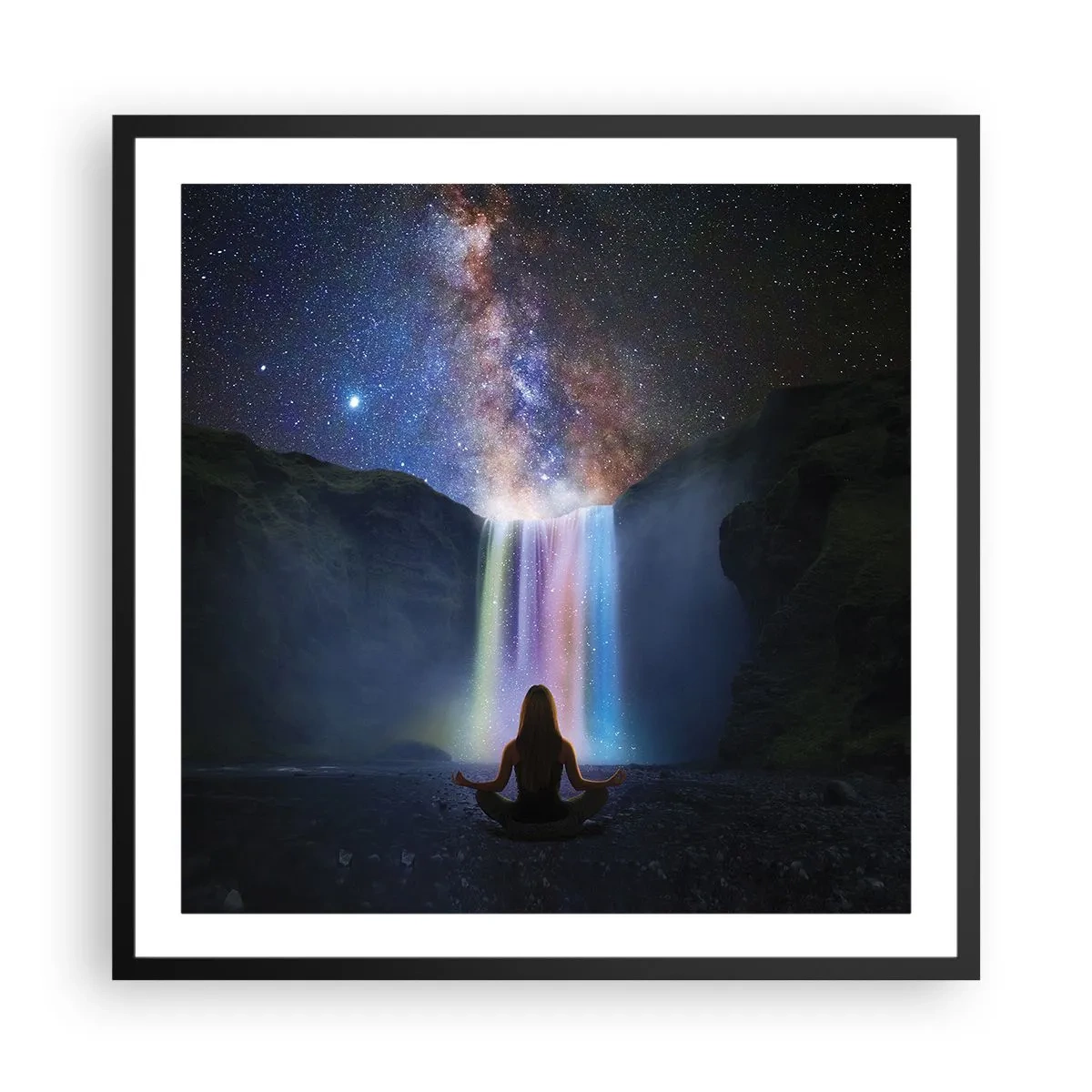 Poster in einem schwarzem Rahmen - Absolute Harmonie - 60x60 cm