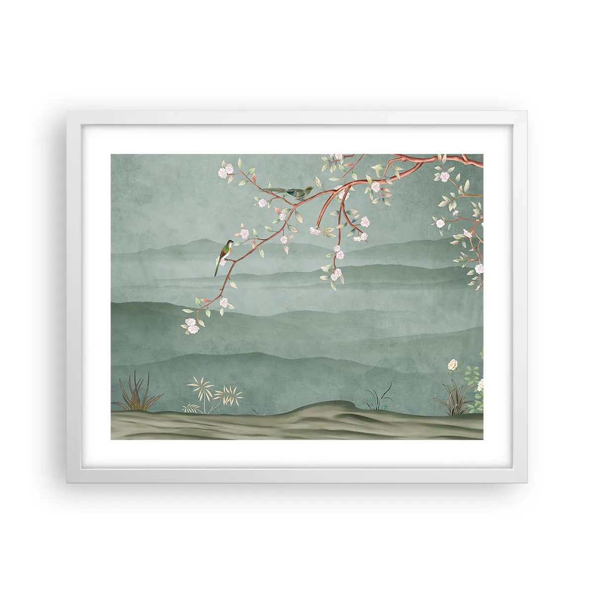 Poster in einem weißen Rahmen - Frühling, oh, du bist es - 50x40 cm