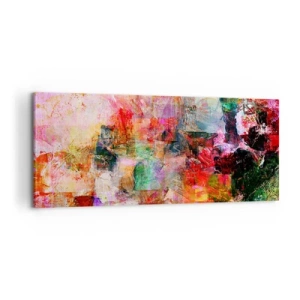 Bild auf Leinwand - Leinwandbild - Eine Reise durch die Rosen - 100x40 cm