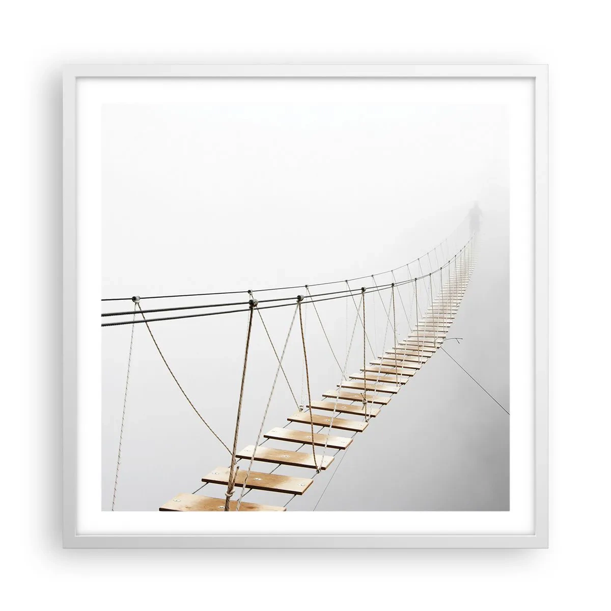 Poster in einem weißen Rahmen - Wohin wird es dich führen? - 60x60 cm