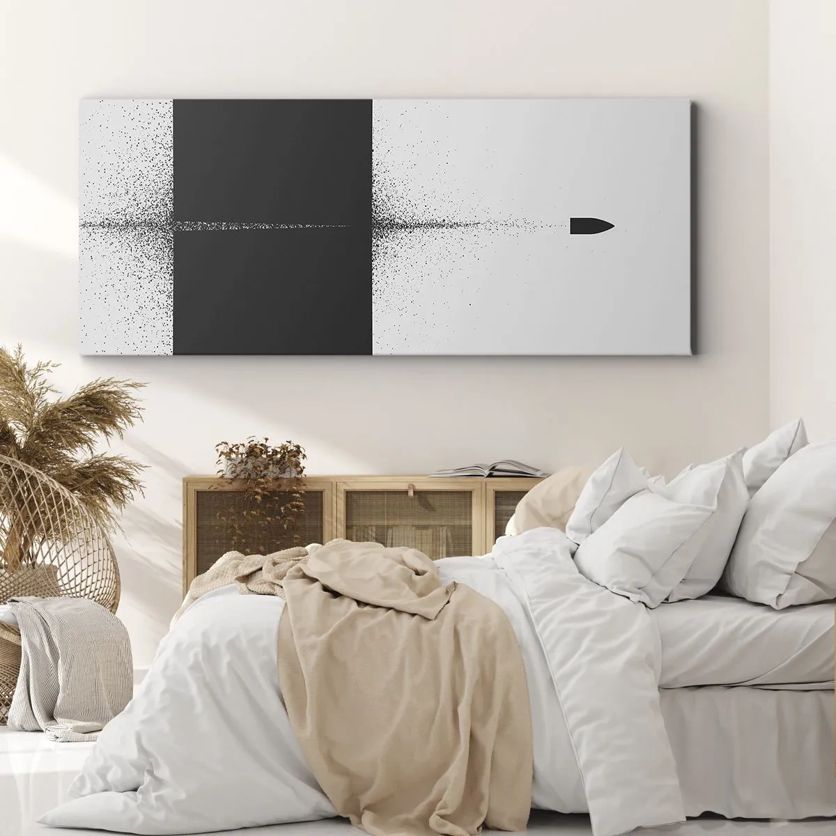 Bild auf Leinwand - Leinwandbild - Direkt zum Ziel - 100x40 cm