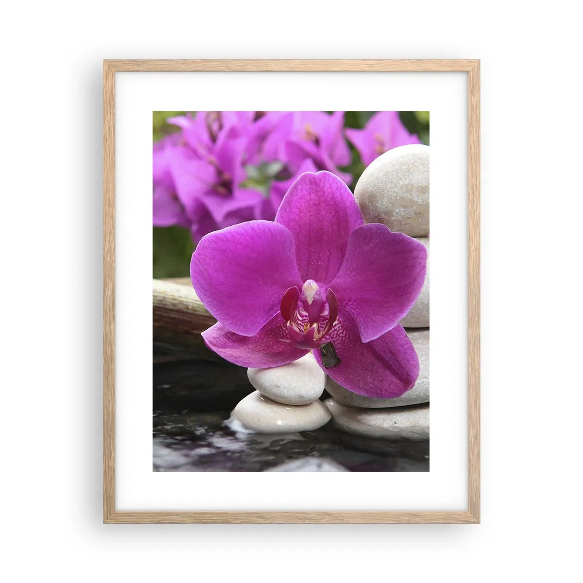 Poster in einem Rahmen aus heller Eiche - Du ruhst dich schon aus - 40x50 cm