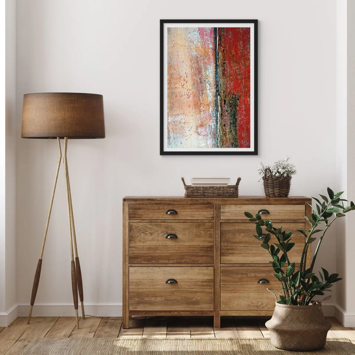 Poster in einem schwarzem Rahmen - Vielleicht liegt es am Meer - 70x100 cm