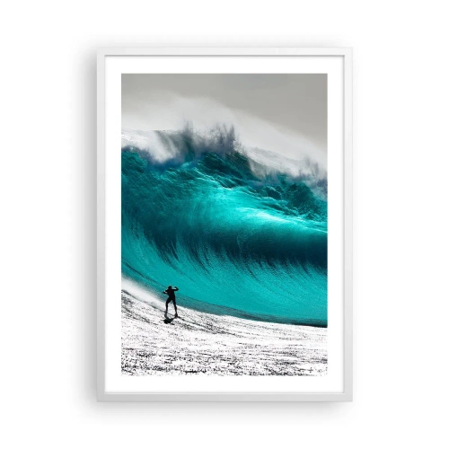 Poster in einem weißen Rahmen - Herausforderung angenommen - 50x70 cm