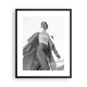 Poster in einem schwarzem Rahmen - Gehst du mit mir? - 40x50 cm