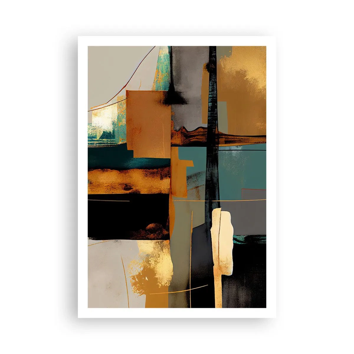Poster - Abstraktion – Licht und Schatten - 70x100 cm