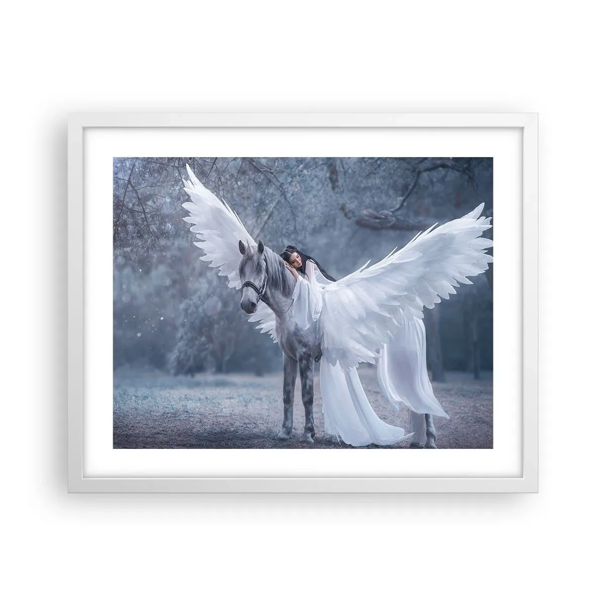 Poster in einem weißen Rahmen - Ein inspirierter Moment - 50x40 cm
