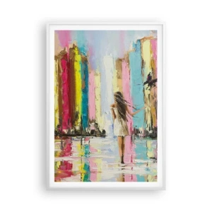 Poster in einem weißen Rahmen - Folge mir - 70x100 cm