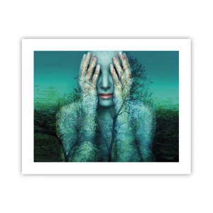 Poster - Eingetaucht in Blau - 50x40 cm