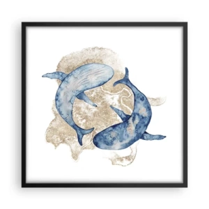 Poster in einem schwarzem Rahmen - Freundschaft oder Liebe? - 50x50 cm