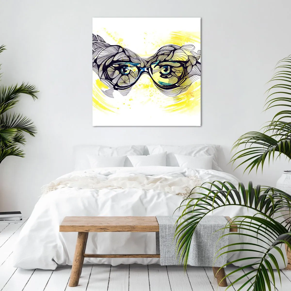 Bild auf Leinwand - Leinwandbild - Durch blaue Brille - 30x30 cm