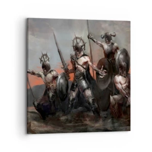 Bild auf Leinwand - Leinwandbild - Mit oder auf einem Schild - 70x70 cm