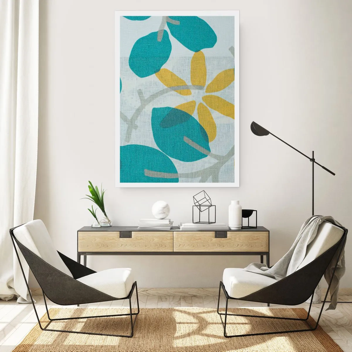 Poster - Unter den azurblauen Blättern - 30x40 cm