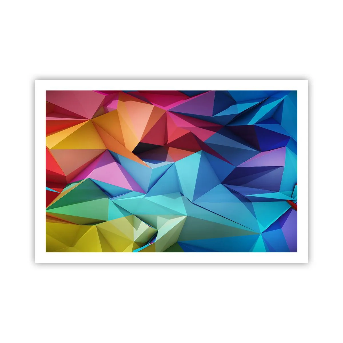 Poster - Regenbogen-Origami - 91x61 cm