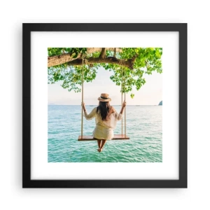 Poster in einem schwarzem Rahmen - Das Leben ist wunderschön - 30x30 cm