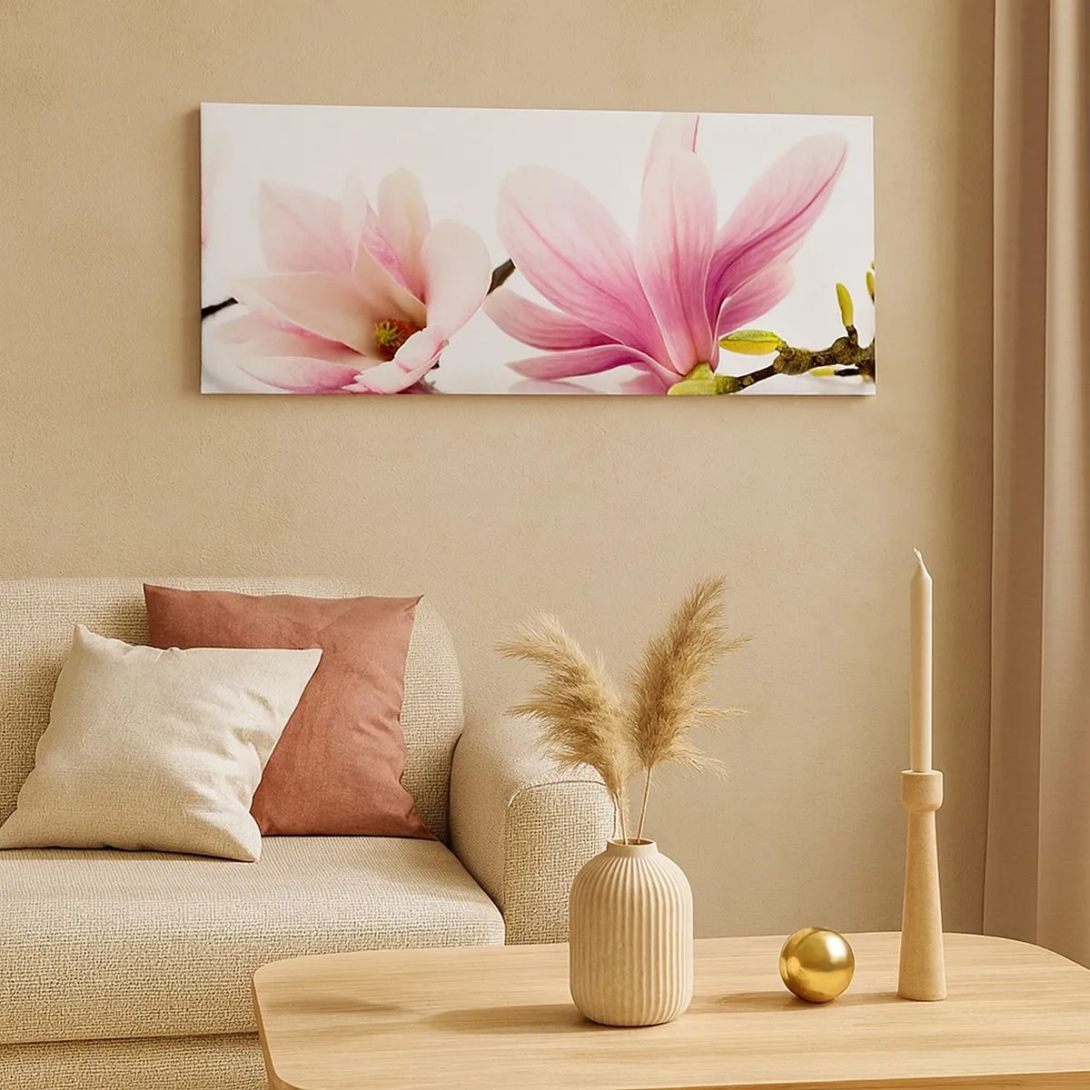 Bild auf Leinwand - Leinwandbild - Zart wie ein Frühlingswind - 100x40 cm