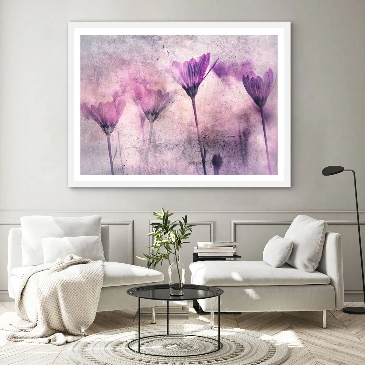 Poster in einem weißen Rahmen - Ein Blumentraum - 40x30 cm