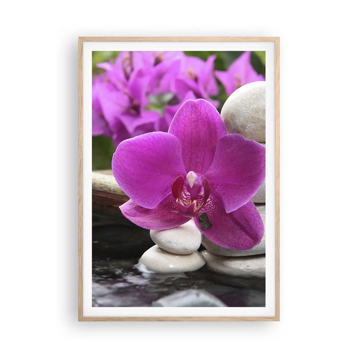 Poster in einem Rahmen aus heller Eiche - Du ruhst dich schon aus - 70x100 cm