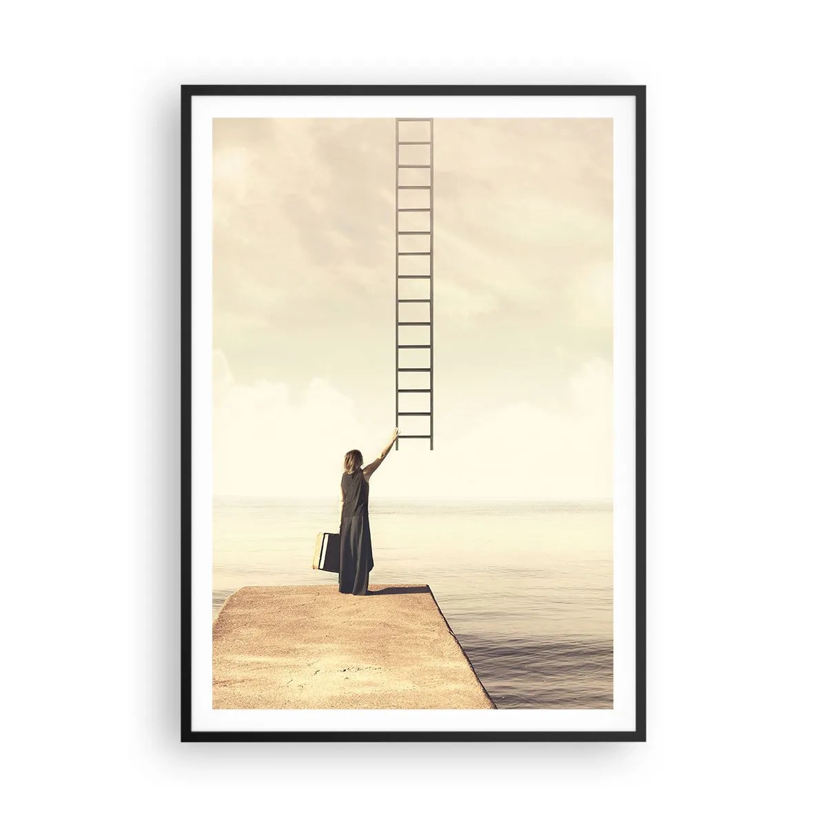 Poster in einem schwarzem Rahmen - Eine magische Reise - 70x100 cm