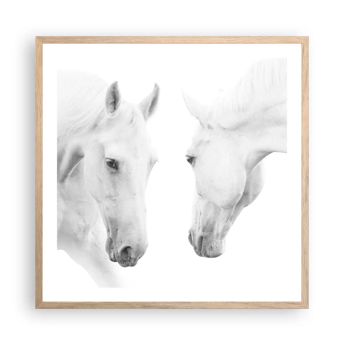 Poster in einem Rahmen aus heller Eiche - Ist das Freundschaft...? - 60x60 cm