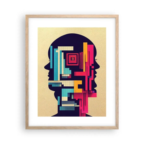 Poster in einem Rahmen aus heller Eiche - Neue Anleihen - 40x50 cm