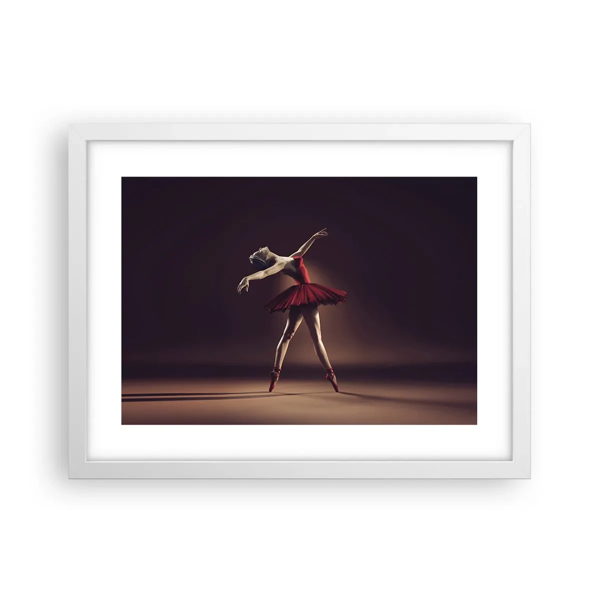 Poster in einem weißen Rahmen - Eine Primaballerina - 40x30 cm