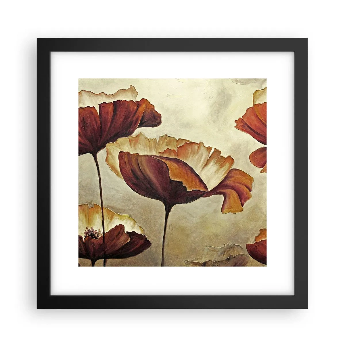 Poster in einem schwarzem Rahmen - Weideland - 30x30 cm