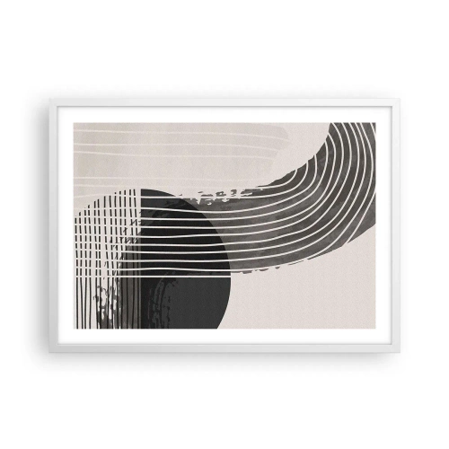 Poster in einem weißen Rahmen - Hin und zurück - 70x50 cm