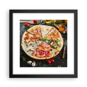 Poster in einem schwarzem Rahmen - Eine Reihe von Geschmacksrichtungen - 30x30 cm