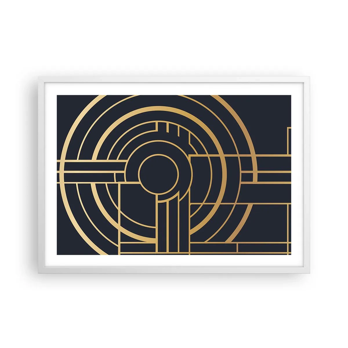 Poster in einem weißen Rahmen - Wendungen der Dinge - 70x50 cm