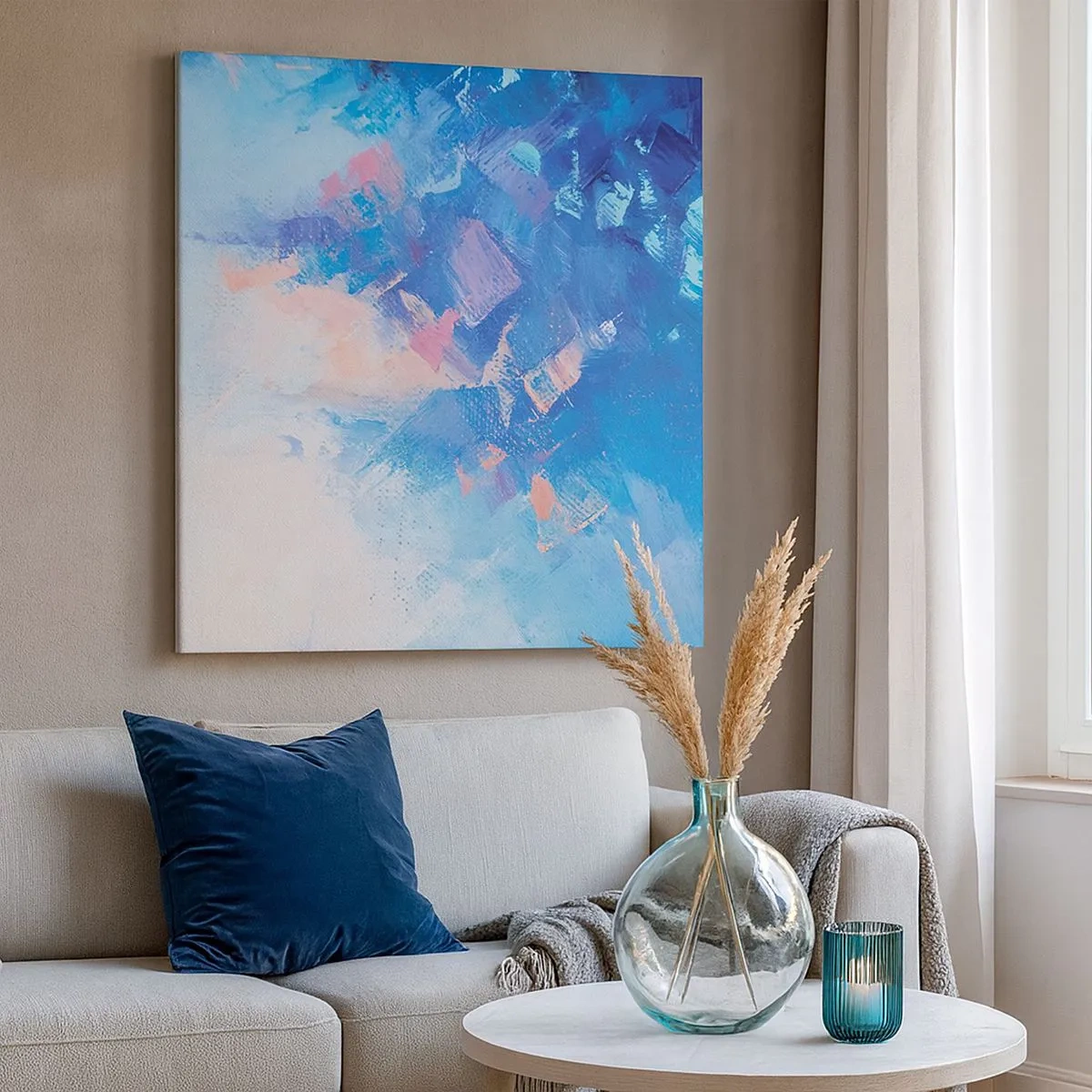 Bild auf Leinwand - Leinwandbild - Winter-Abstraktion - 30x30 cm