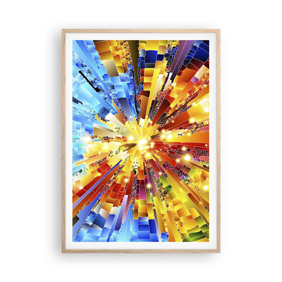 Poster in einem Rahmen aus heller Eiche - In Medienauflösung - 70x100 cm