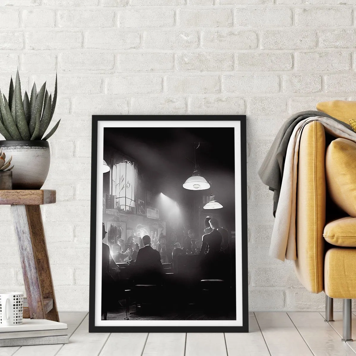 Poster in einem schwarzem Rahmen - In Jazz-Atmosphäre - 40x50 cm
