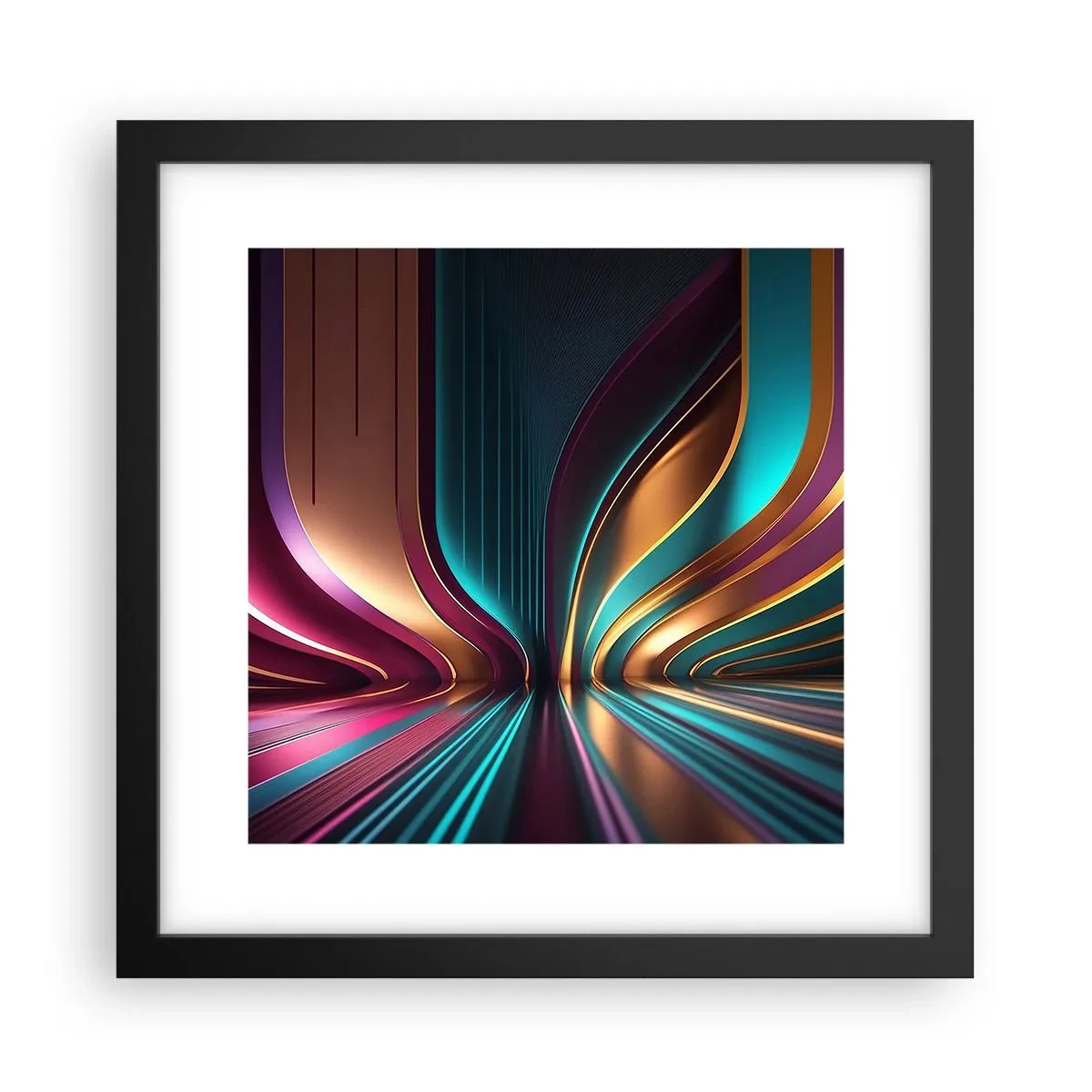 Poster in einem schwarzem Rahmen - Architektur des Lichts - 30x30 cm