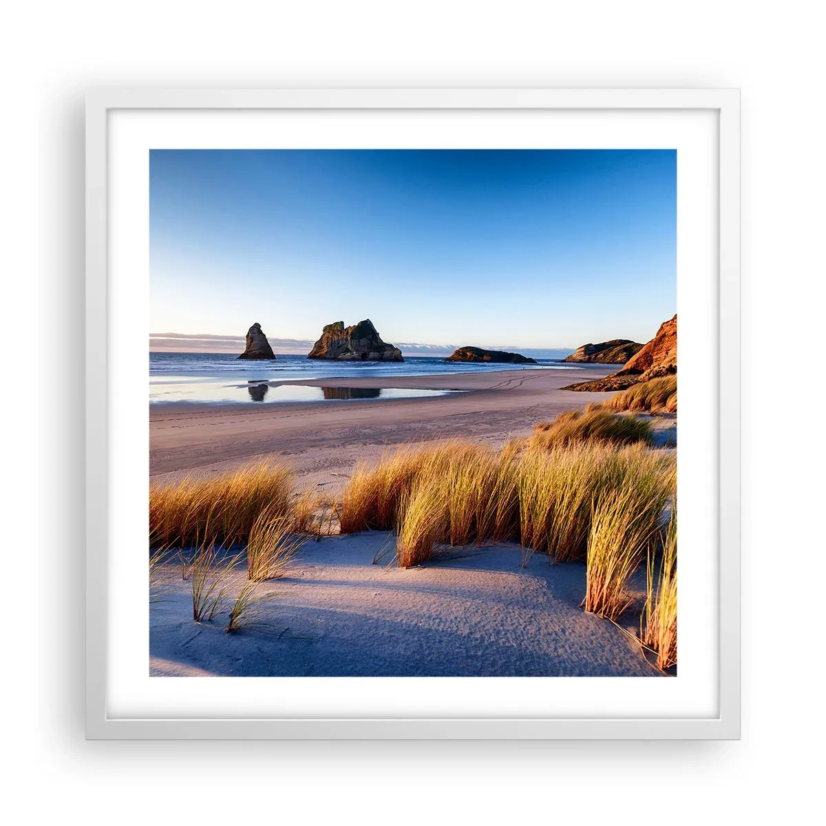 Poster in einem weißen Rahmen - Für Friedenssuchende - 50x50 cm