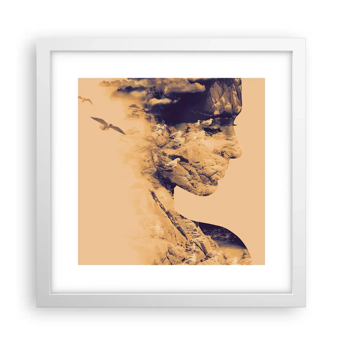 Poster in einem weißen Rahmen - Von Natur aus schön - 30x30 cm