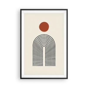 Poster in einem schwarzem Rahmen - Magnetismus von Formen und Farben - 61x91 cm