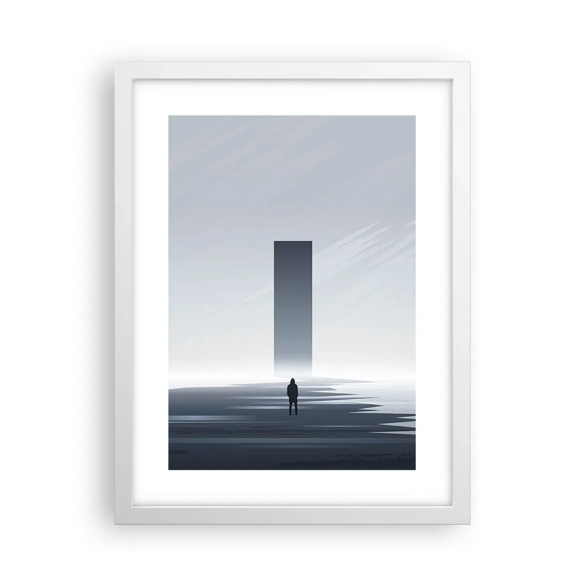 Poster in einem weißen Rahmen - Chance oder Bedrohung? - 30x40 cm