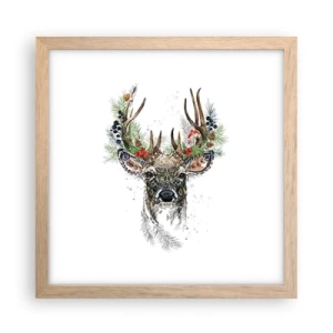 Poster in einem Rahmen aus heller Eiche - Im festlichen Gewand - 30x30 cm