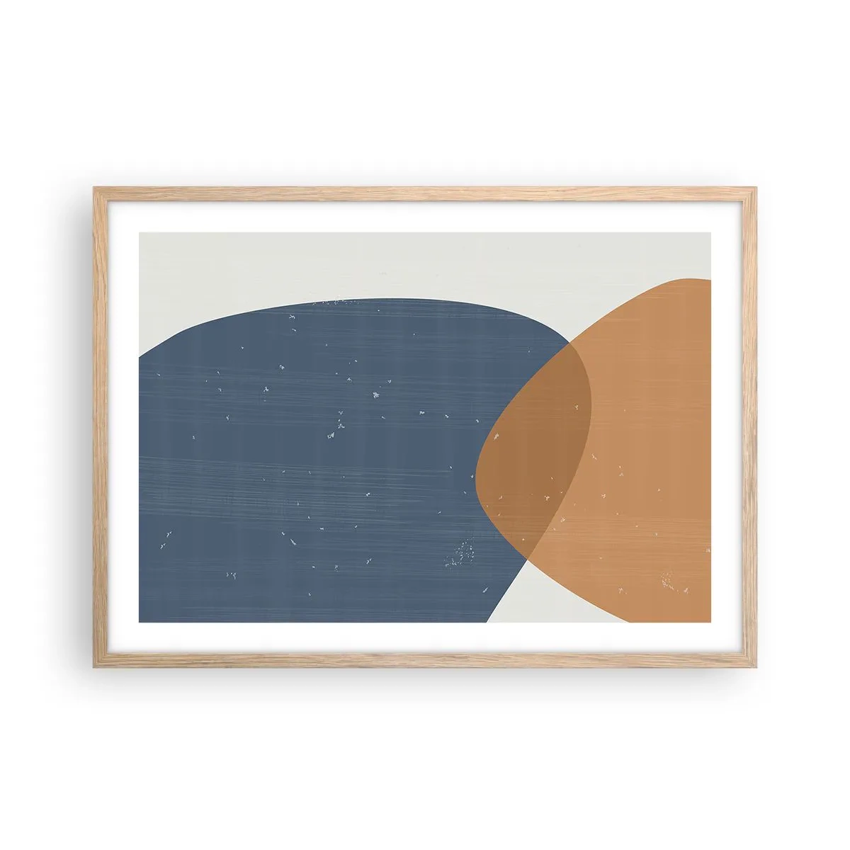 Poster in einem Rahmen aus heller Eiche - Ovale und Einflüsse - 70x50 cm