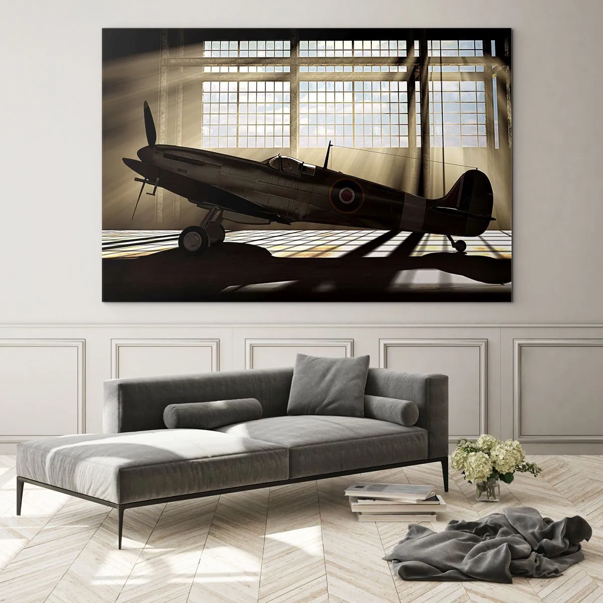 Glasbild - Bild auf glas - Kriegerruhe - 120x80cm - Die Ruhe eines Kriegers - Moderne Wanddekoration für Wohnzimmer und Schlafzimmer ARTTOR