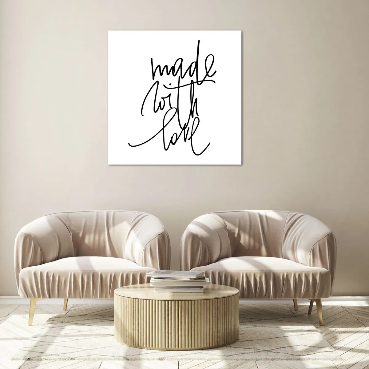 Glasbild - Bild auf glas - Die beste Marke - 30x30 cm