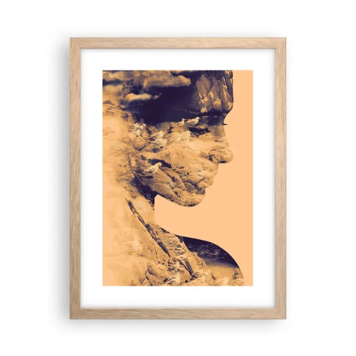 Poster in einem Rahmen aus heller Eiche - Von Natur aus schön - 30x40 cm