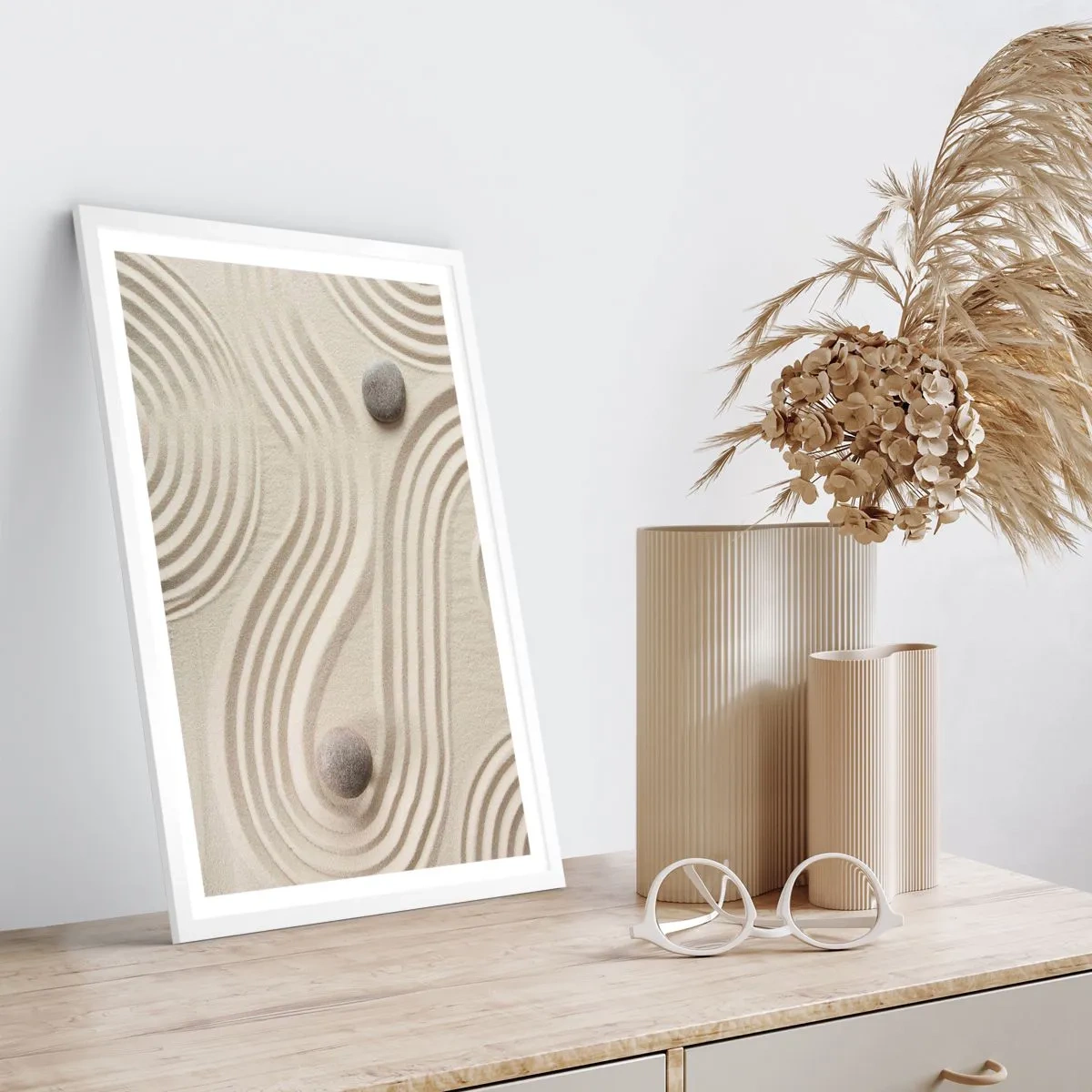 Poster in einem weißen Rahmen - Ein Hauch von Wärme - 30x40 cm