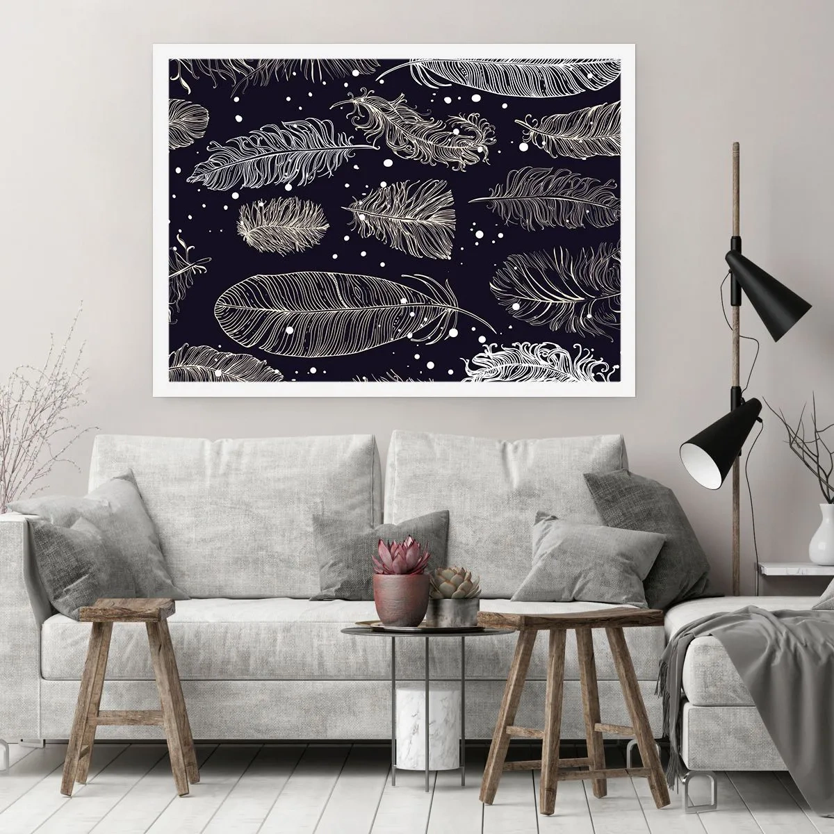 Poster - Gefiederte Spitze - 70x50 cm