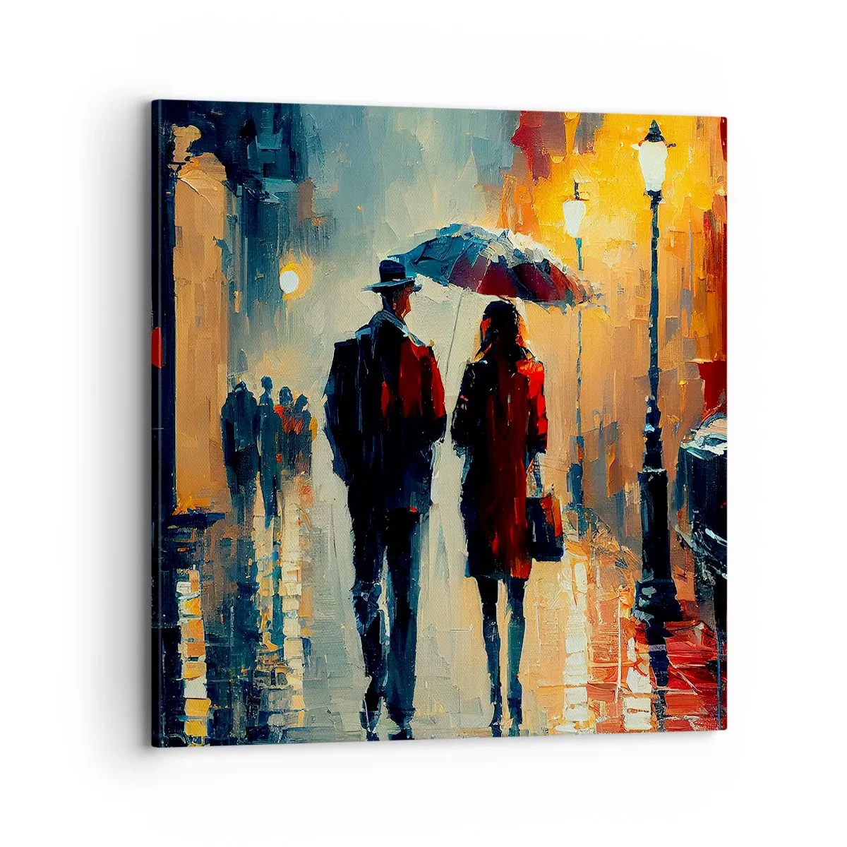 Bild auf Leinwand - Leinwandbild - Urbane Liebesgeschichte - 70x70 cm