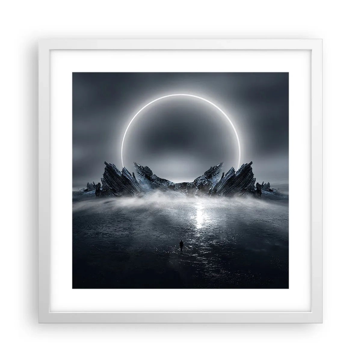 Poster in einem weißen Rahmen - Ende der Geschichte - 40x40 cm