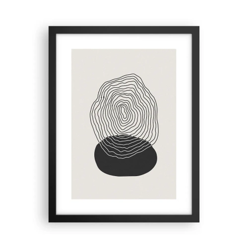 Poster in einem schwarzem Rahmen - Dauer und Schwingung - 30x40 cm