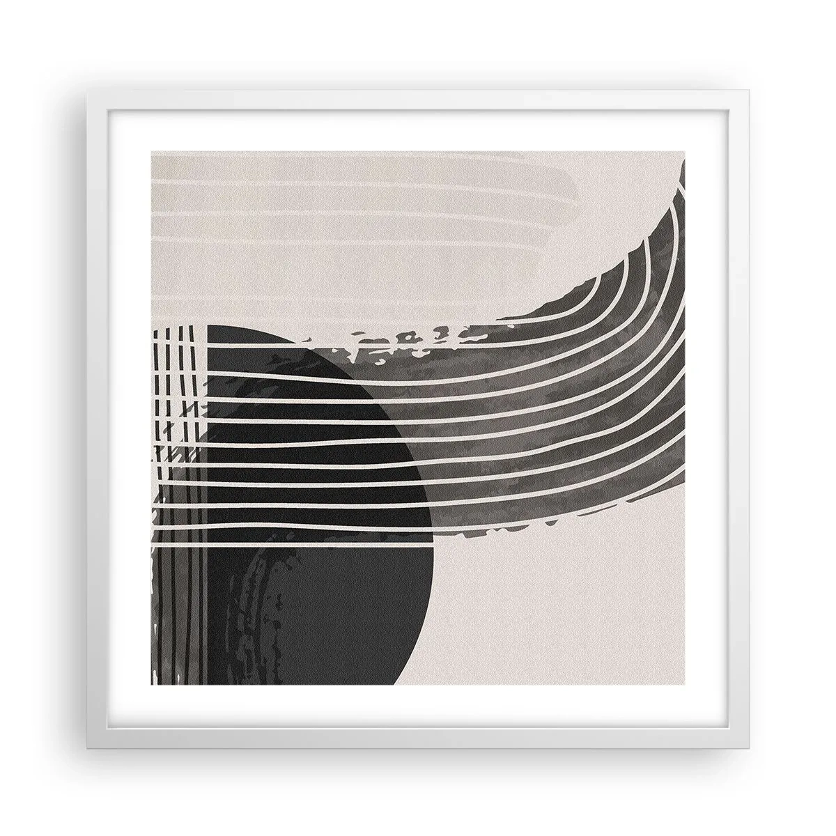 Poster in einem weißen Rahmen - Hin und zurück - 50x50 cm