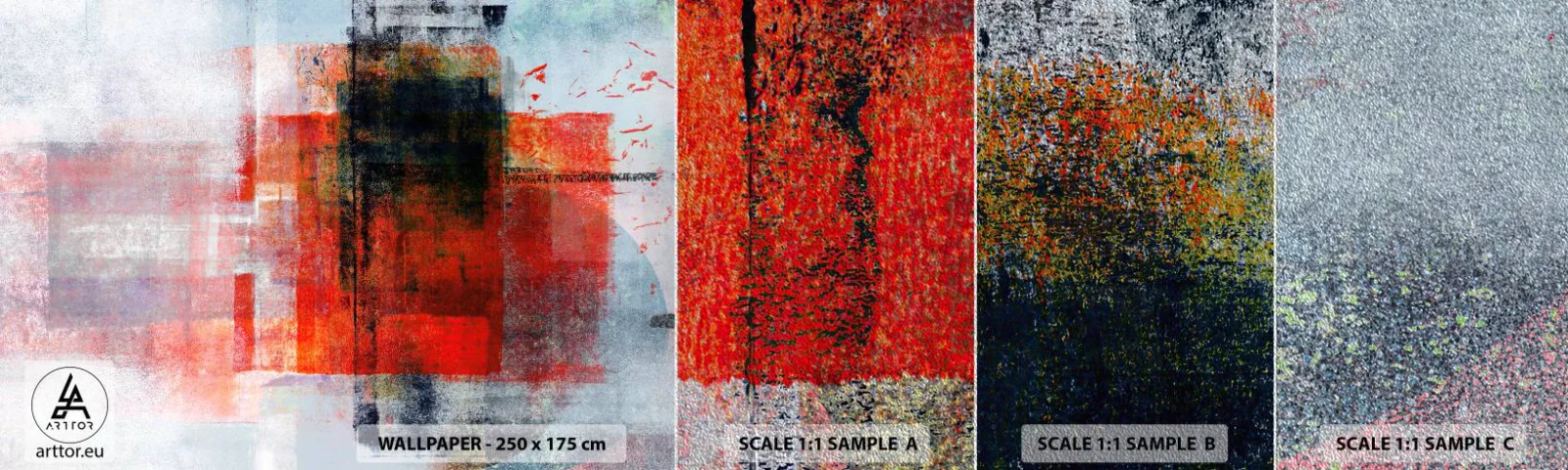 Fototapeten Muster Premium Sand - Komposition leuchtet - Stück, Abstraktion, Industriell - 100x30 cm